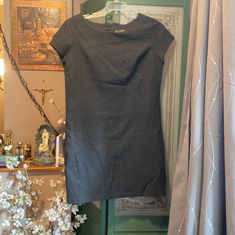 Vintage 90s Gap Premium charcoal midi dress sz14